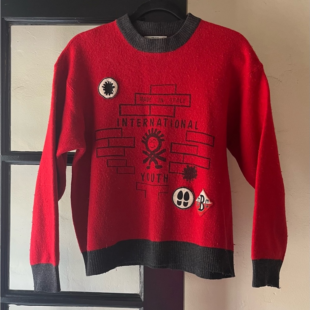 90’s United Colors of Benetton Red Sweater